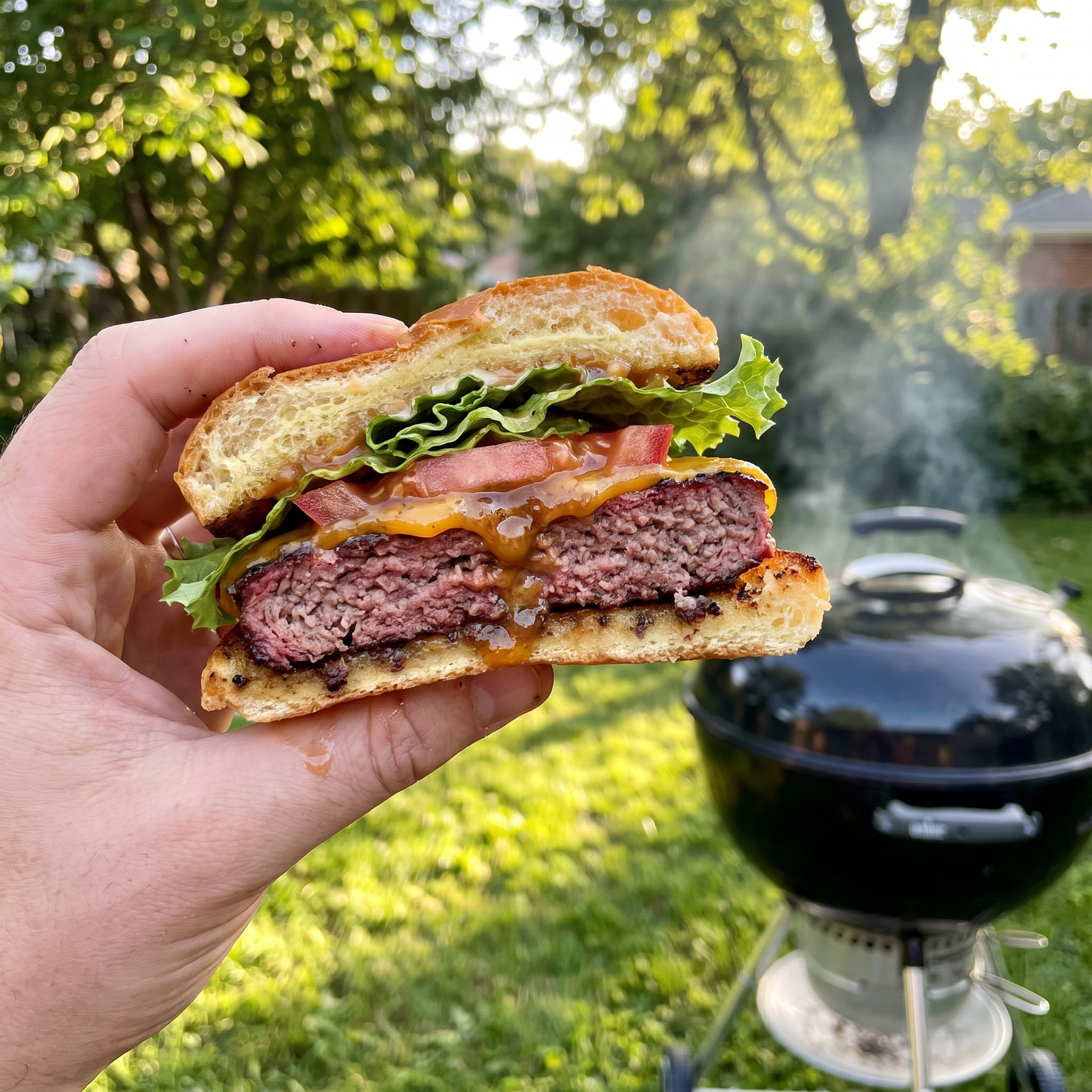 Smoked Steak Burgers
