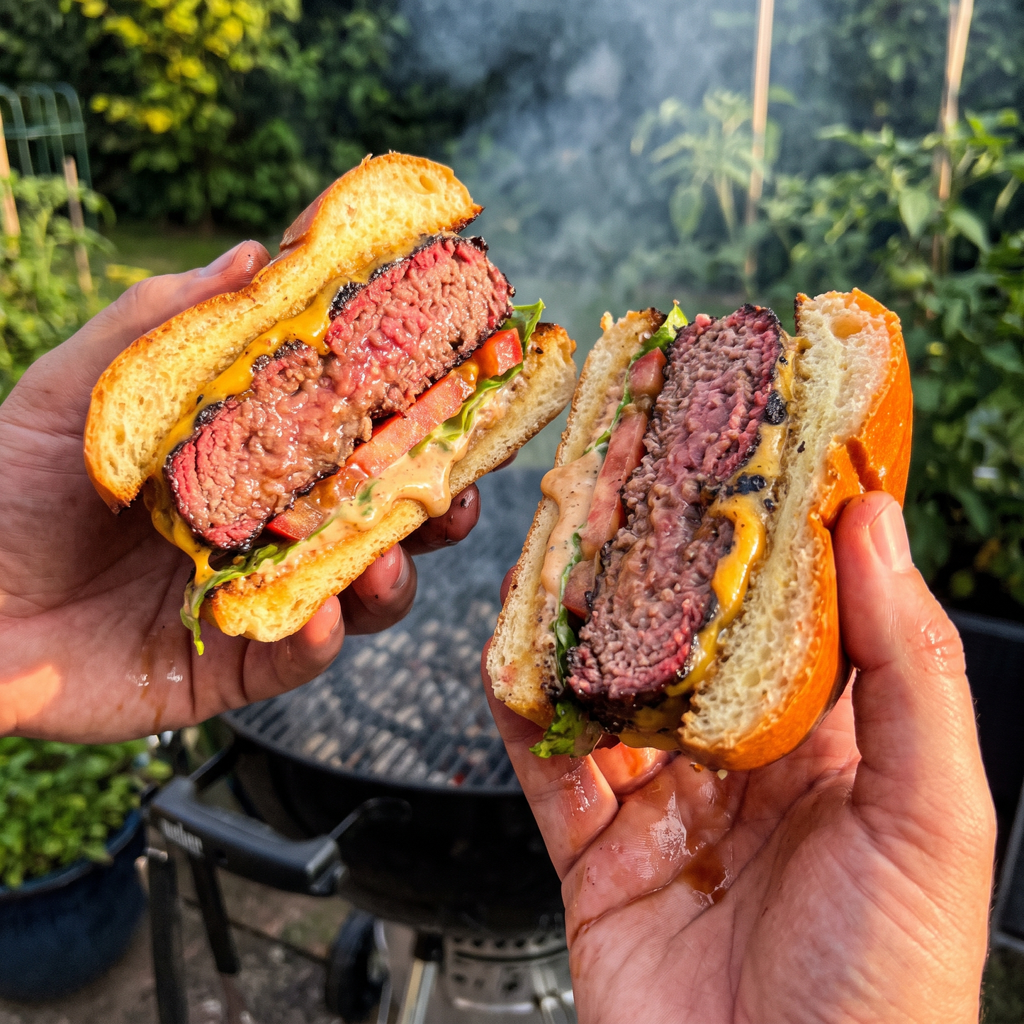 Smoked Steak Burgers